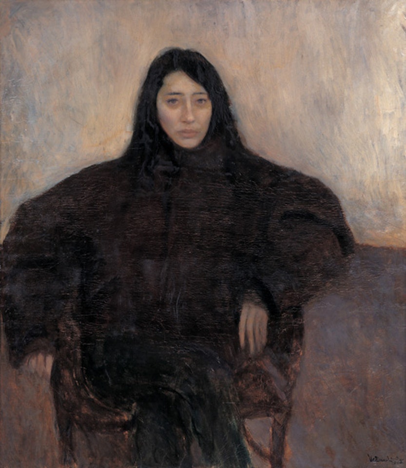 Zhang Xiaowei in black by He Duoling