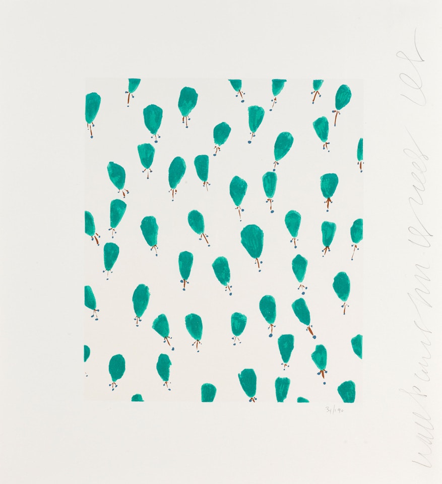 Falling Green Blossoms, from Wall Flowers portfolio , 2008 by Donald Sultan