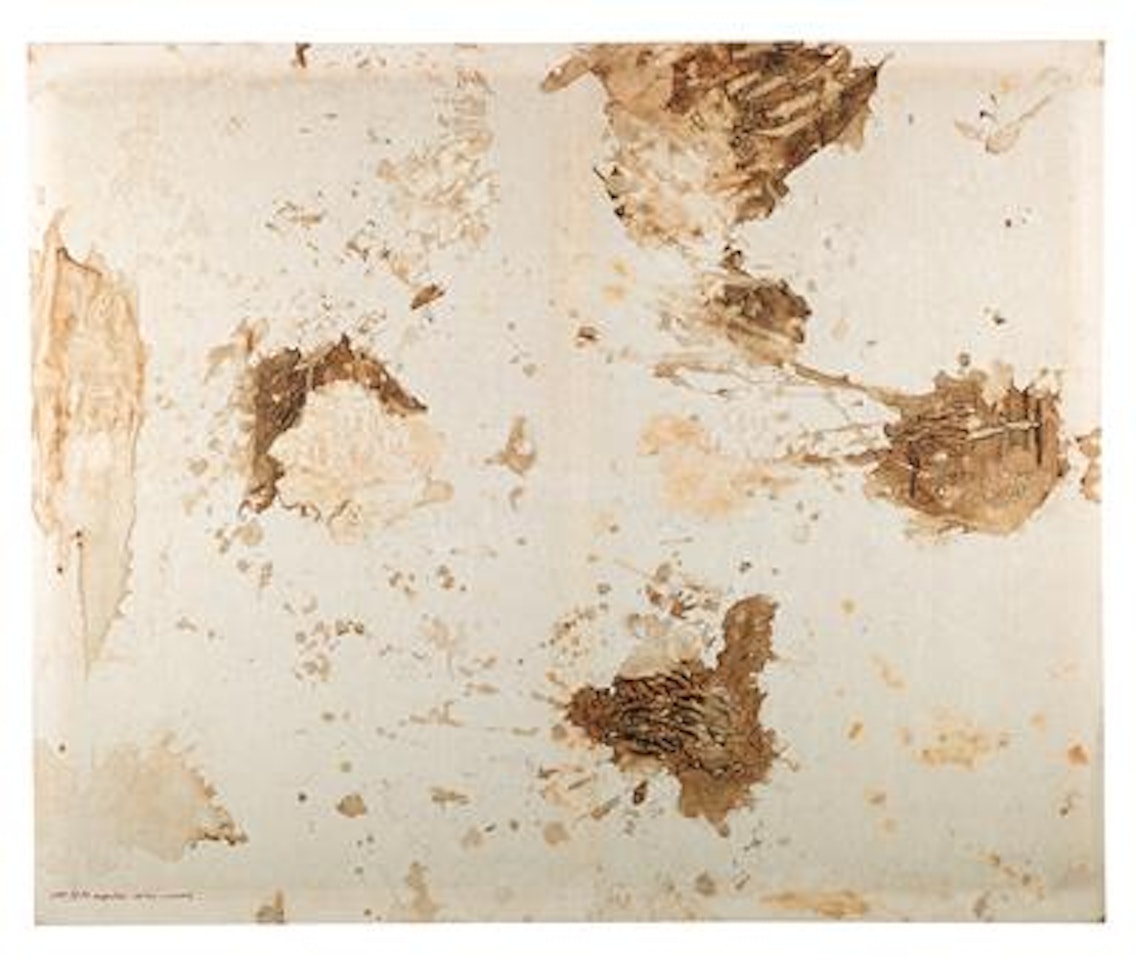 Untitled, action relic from the 51. action (art fair Arte Fiera Bologna 1976) by Hermann Nitsch