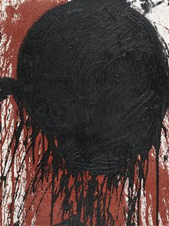 Splatter painting with impasto painting by Hermann Nitsch
