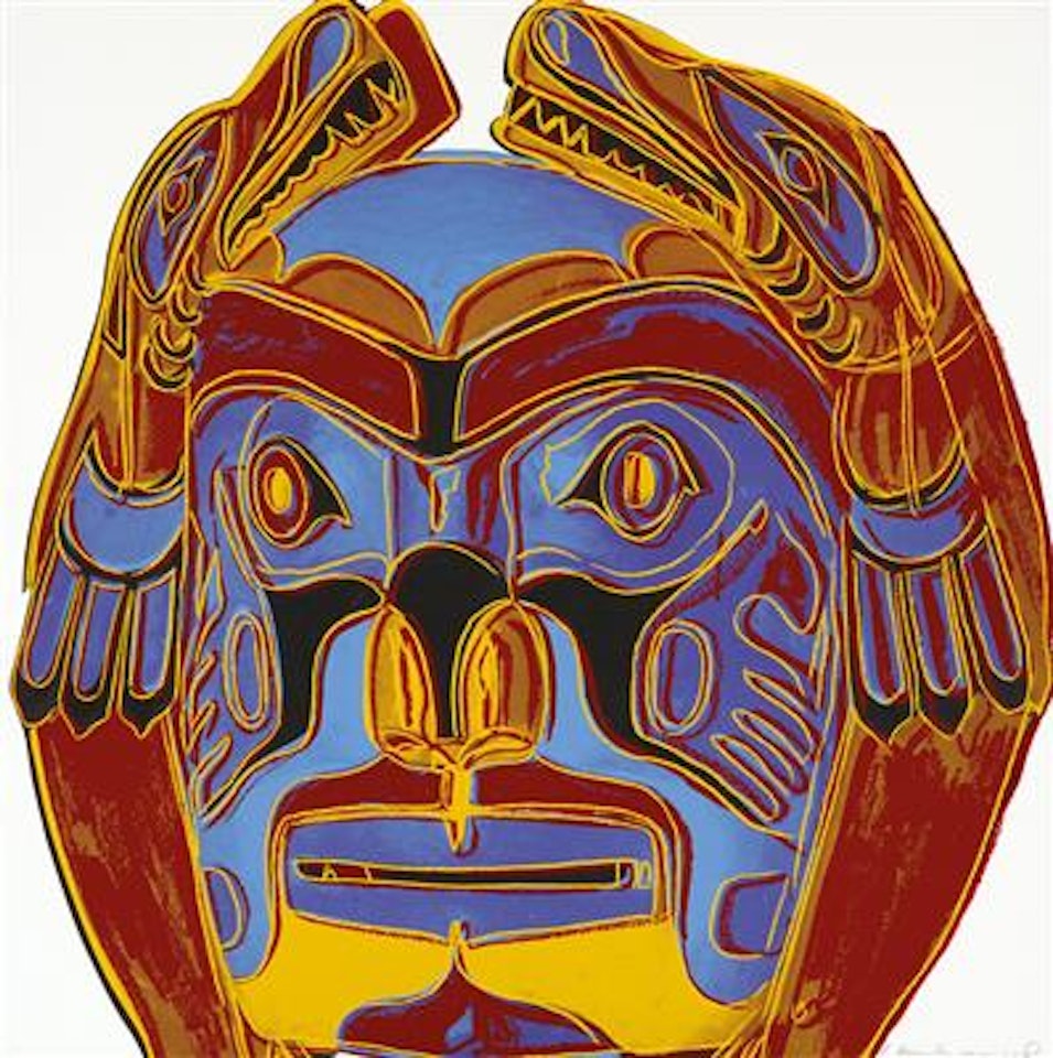 Northwest coast mask (from Cowboys and Indian series) by Andy Warhol