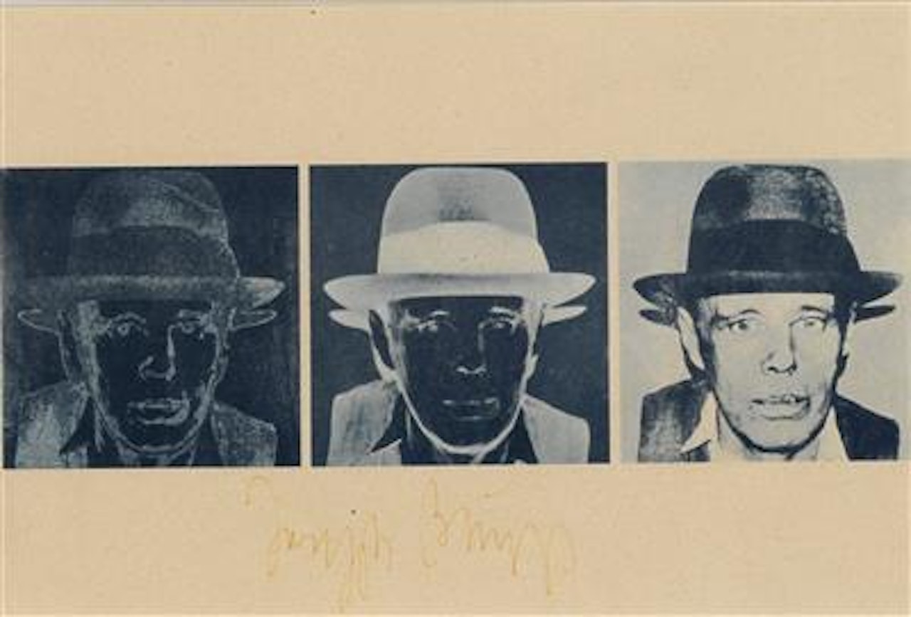 Joseph Beuys by Andy Warhol (Invitation card) by Andy Warhol