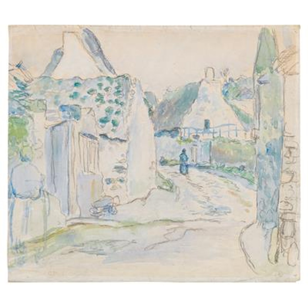 Rue de village, Valhermeil by Camille Pissarro