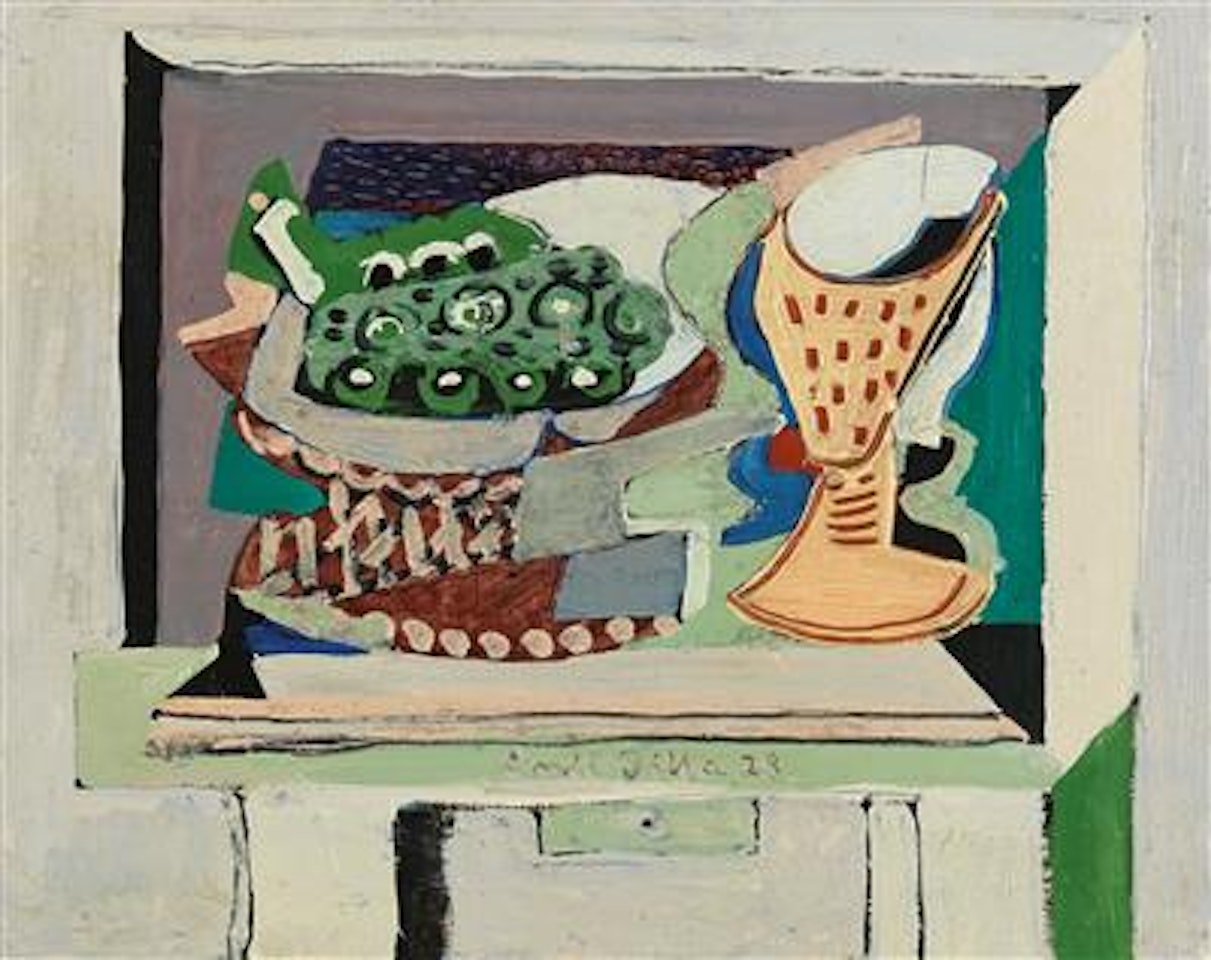 Still life with grapes by Emil Filla