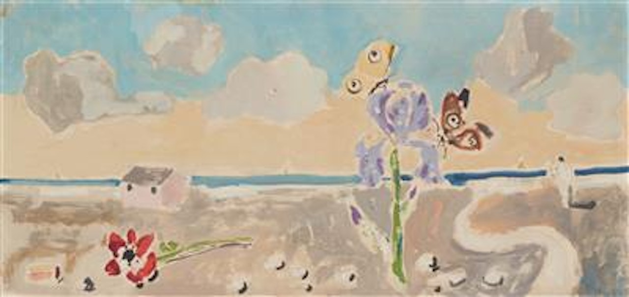 Farfalle sull"iris by Filippo de Pisis