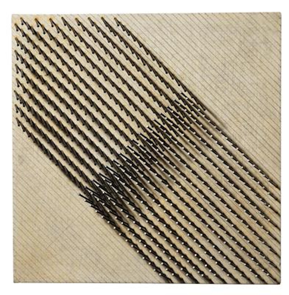 Diagonale Struktur V by Günther Uecker