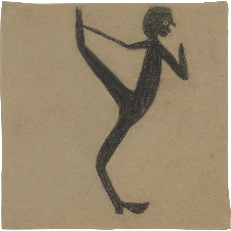 Black Dancer (Highkicking Man) by Bill Traylor