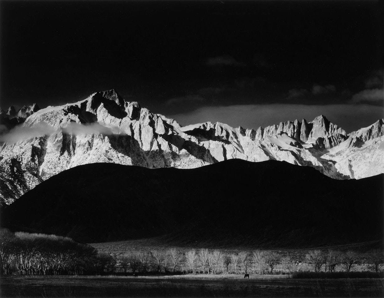 Winter Sunrise, Sierra Nevada, from Lone Pine, California by Ansel Adams