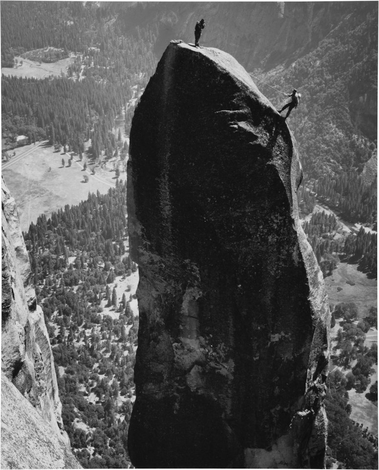 Ascent of the "Lost Arrow," Yosemite Valley by Ansel Adams