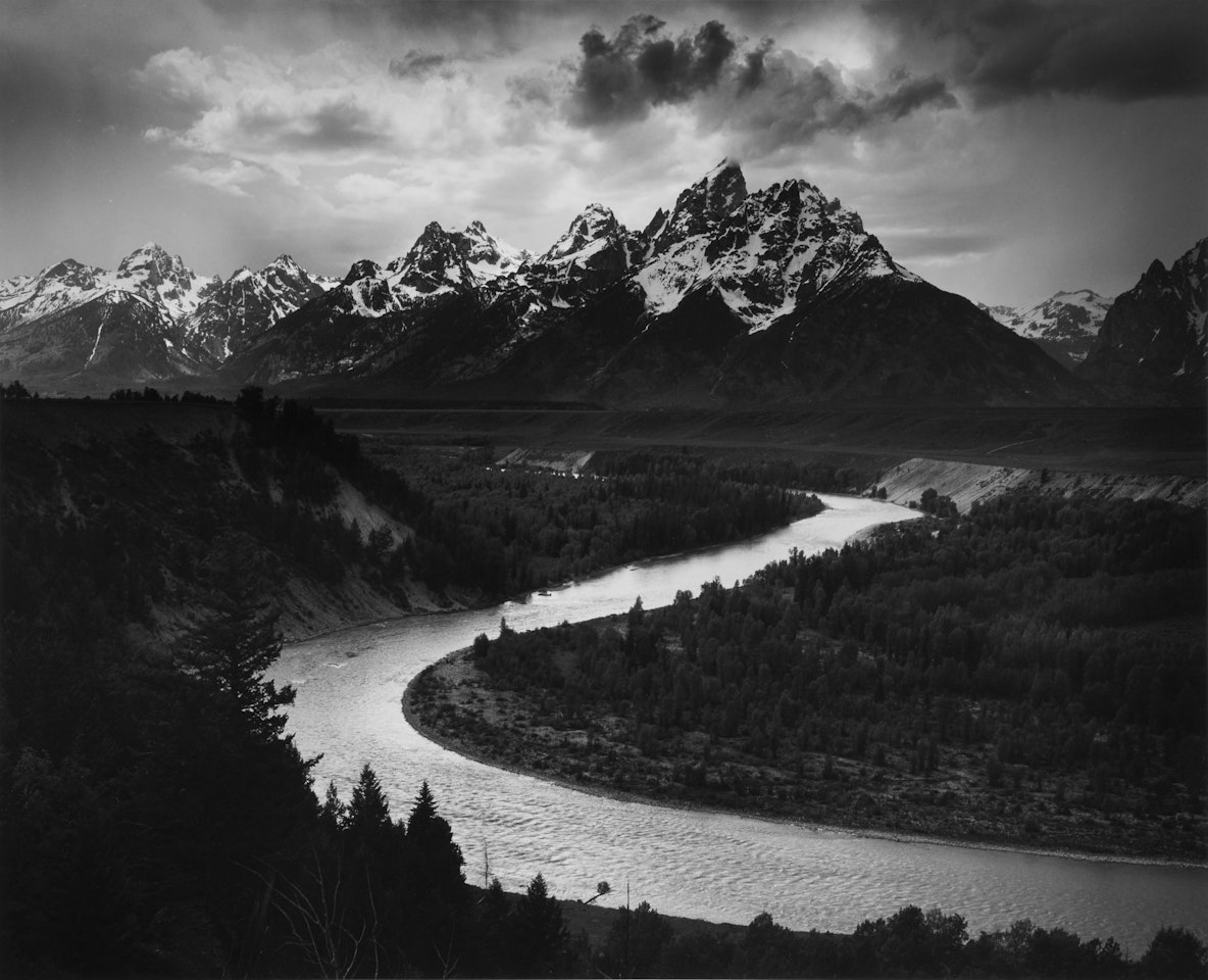 The Teton Range & the Snake River' (The Grand Tetons and the Snake River, Grand Teton National Park, Wyoming) by Ansel Adams
