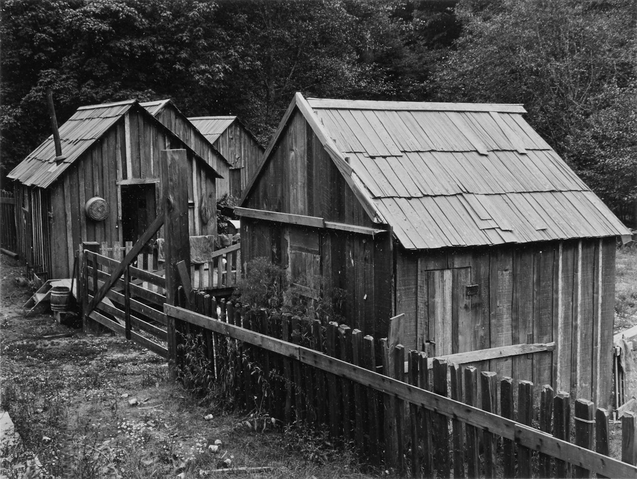 Lumber Village Shacks, Near Fort Bragg by Ansel Adams