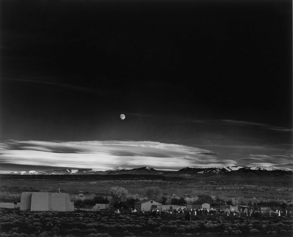 Moonrise, Hernandez, New Mexico by Ansel Adams
