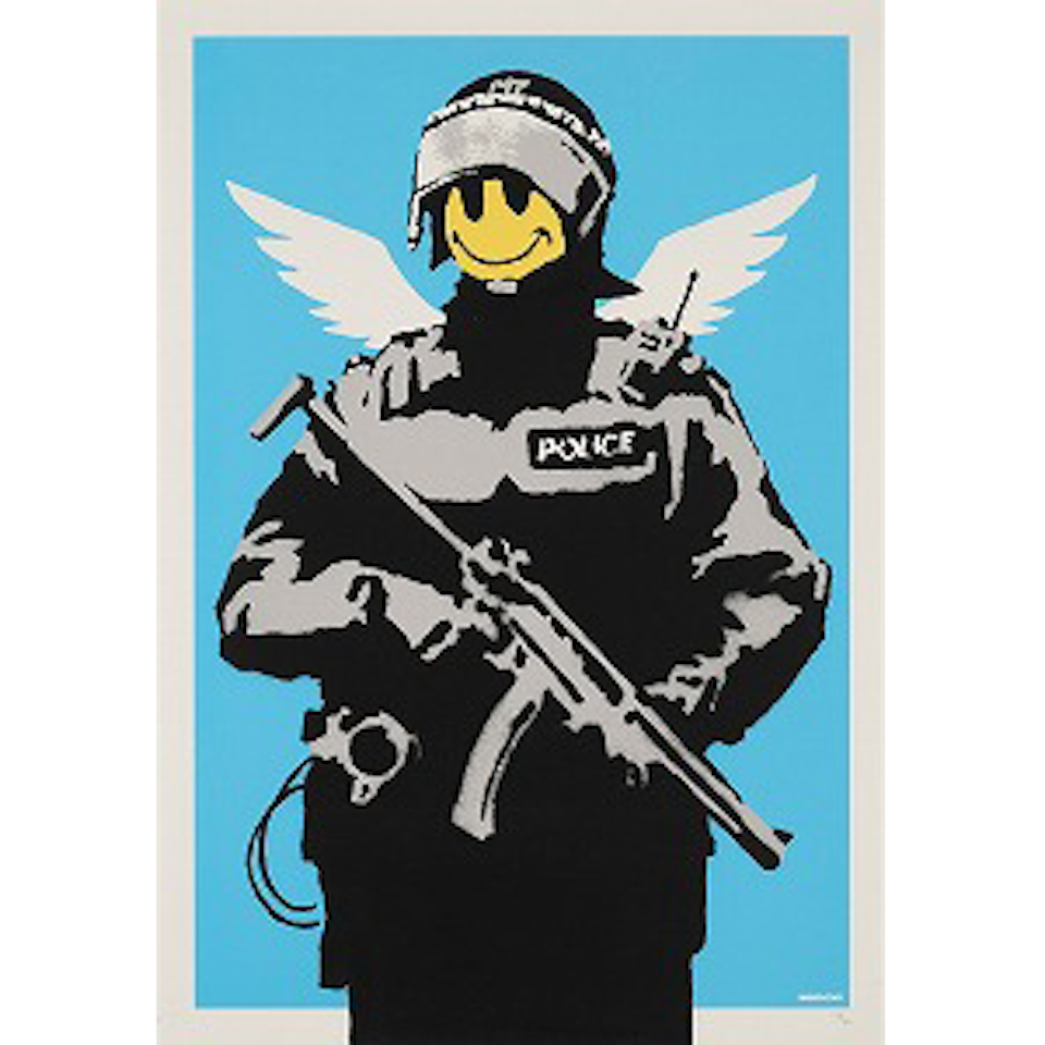 Flying Copper by Banksy