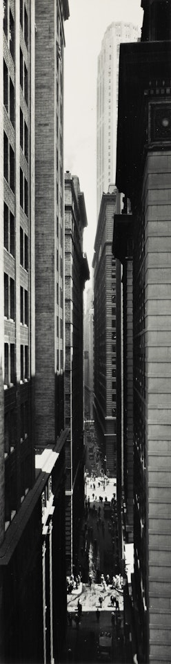 View of Exchange Place from Broadway, New York by Berenice Abbott