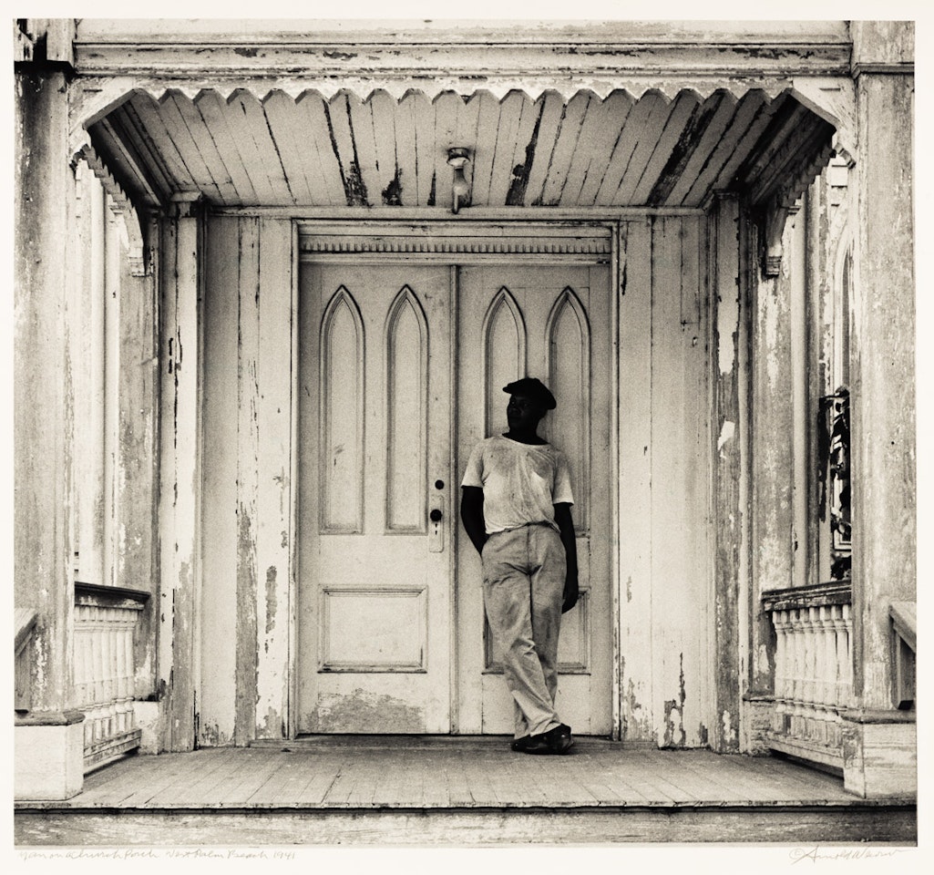 Man on Church Porch, West Palm Beach by Arnold Newman
