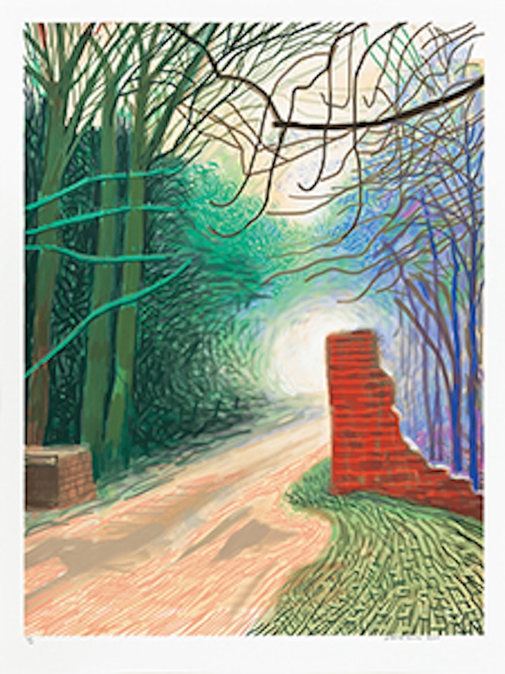 The Arrival of Spring in Woldgate, East Yorkshire in 2011 (twenty eleven) - 16 March, 2011 by David Hockney
