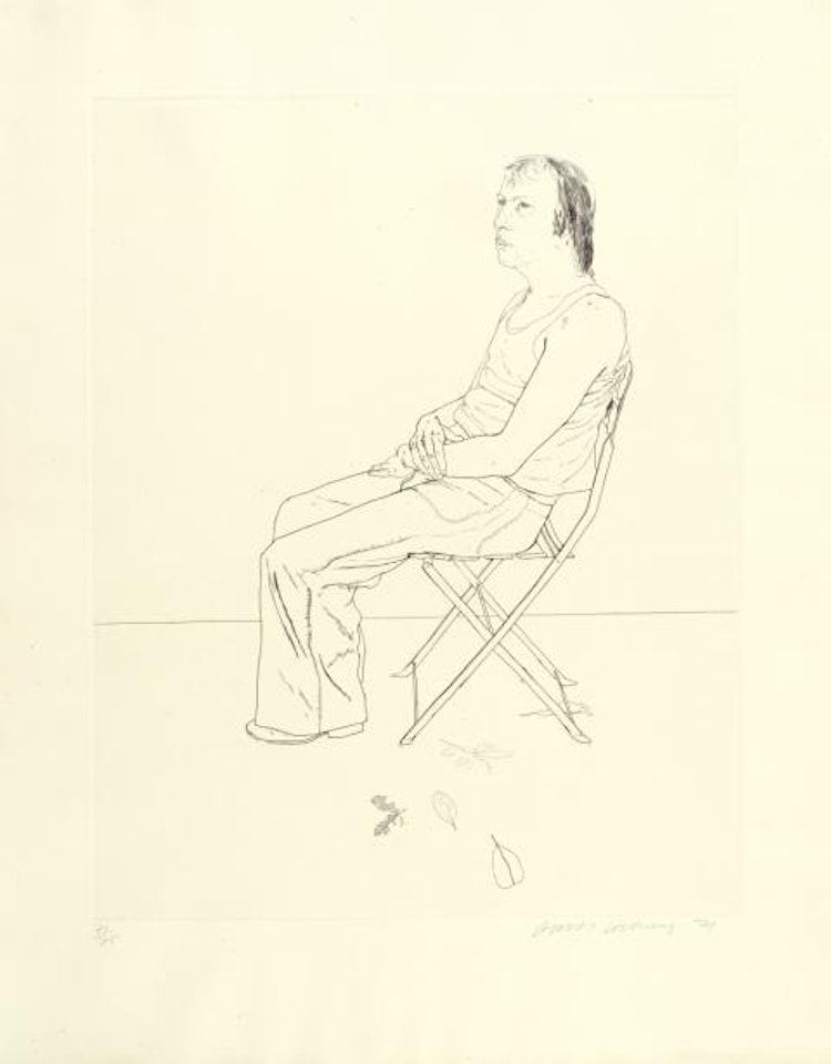 Mo with five leaves by David Hockney