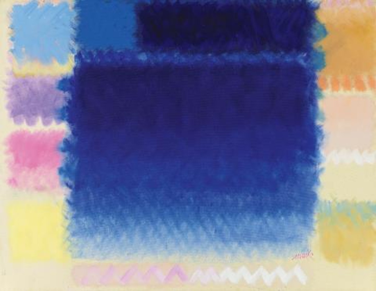 Großes blaues Feld by Heinz Mack