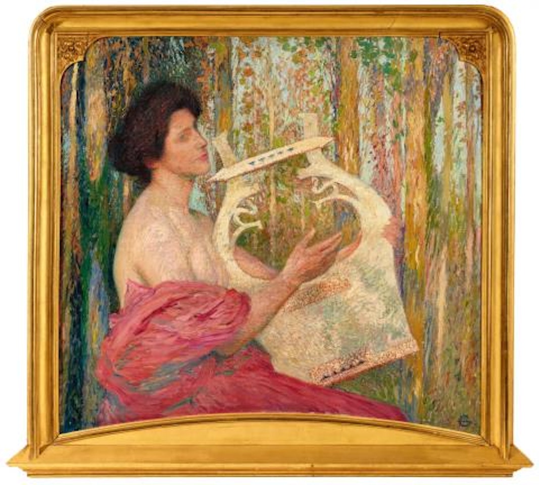 Muse at the lyre by Henri Martin