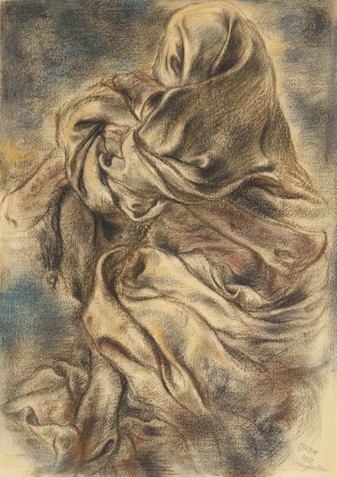 Draped Dummy. Verso: Social Gathering by George Grosz