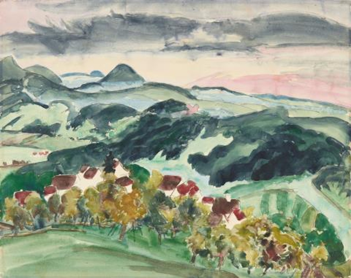 Bewaldetes Bergland by Erich Heckel