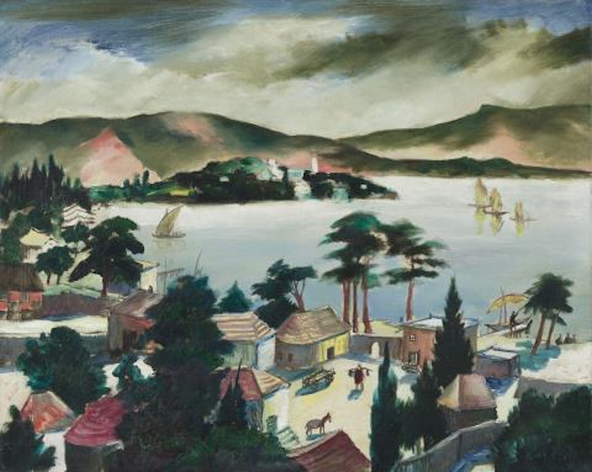 Mazedonische Küstenlandschaft by Franz Heckendorf