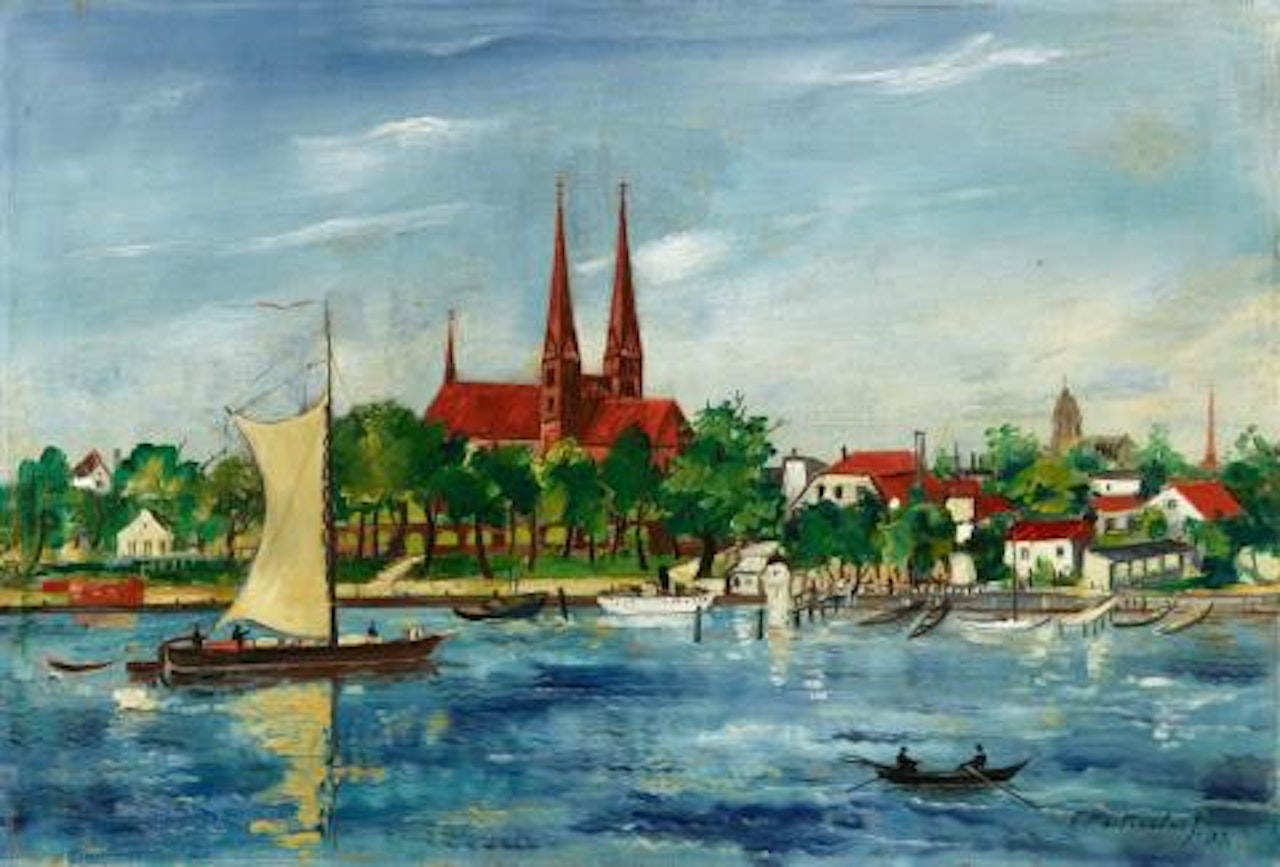 Städtisches Flussufer by Franz Heckendorf