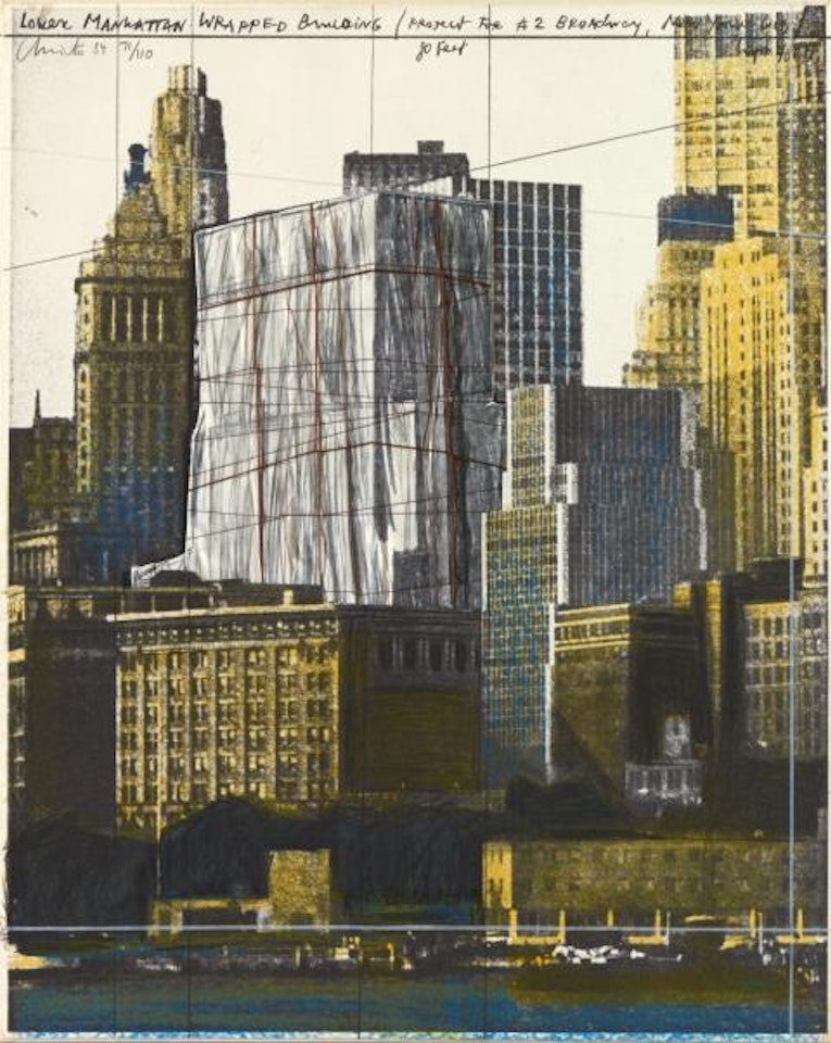 Lower Manhattan Wrapped Building, Project for 2 Broadway, New York by Christo