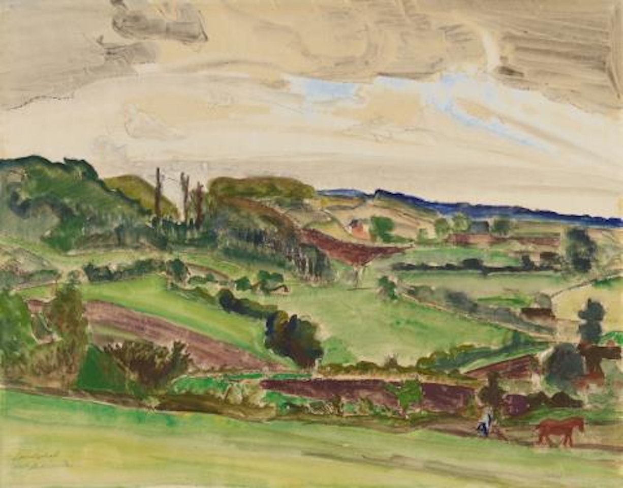 Landscape with fields by Erich Heckel