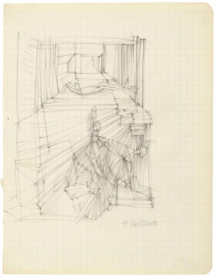 Untitled (figures in space). Untitled (figurative study) by Hans Bellmer