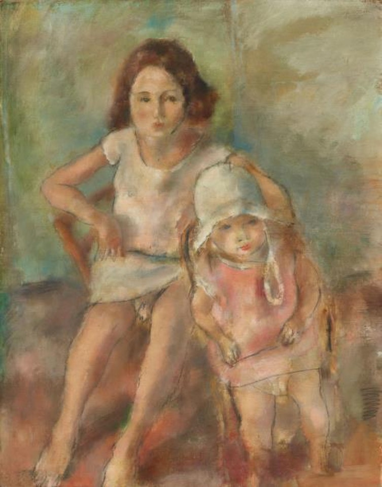 two children by Jules Pascin