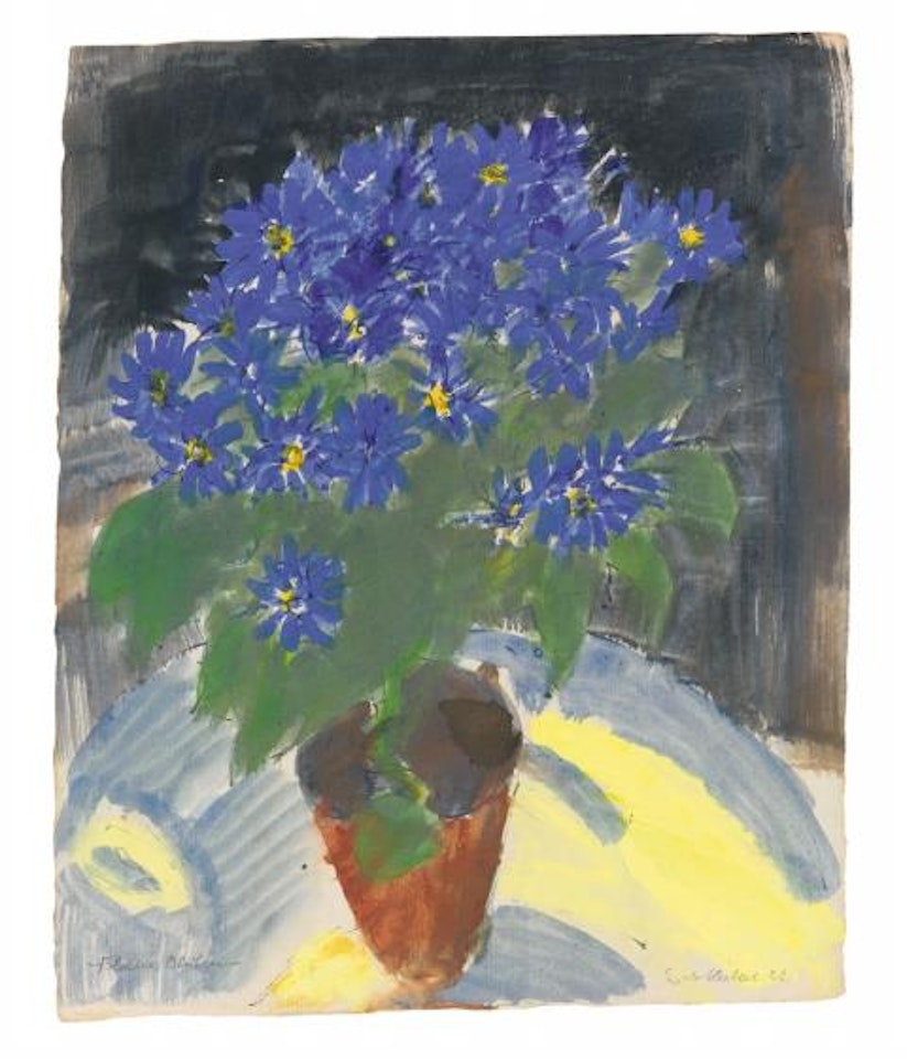 blue flowers by Erich Heckel