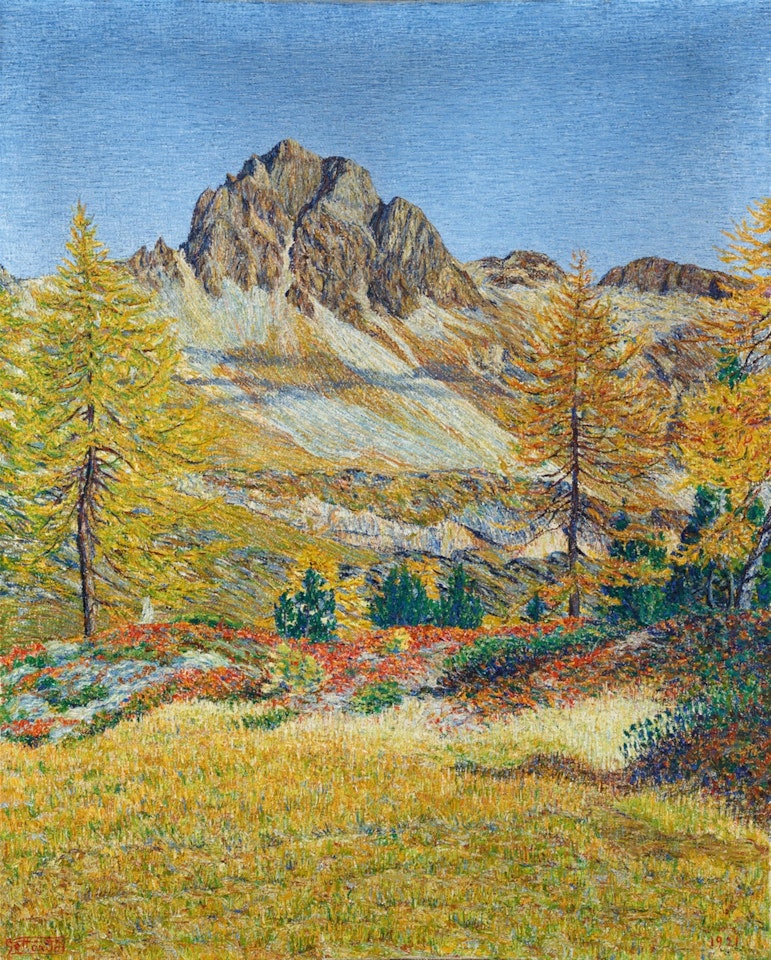 Lagrev in autunno by Gottardo Segantini