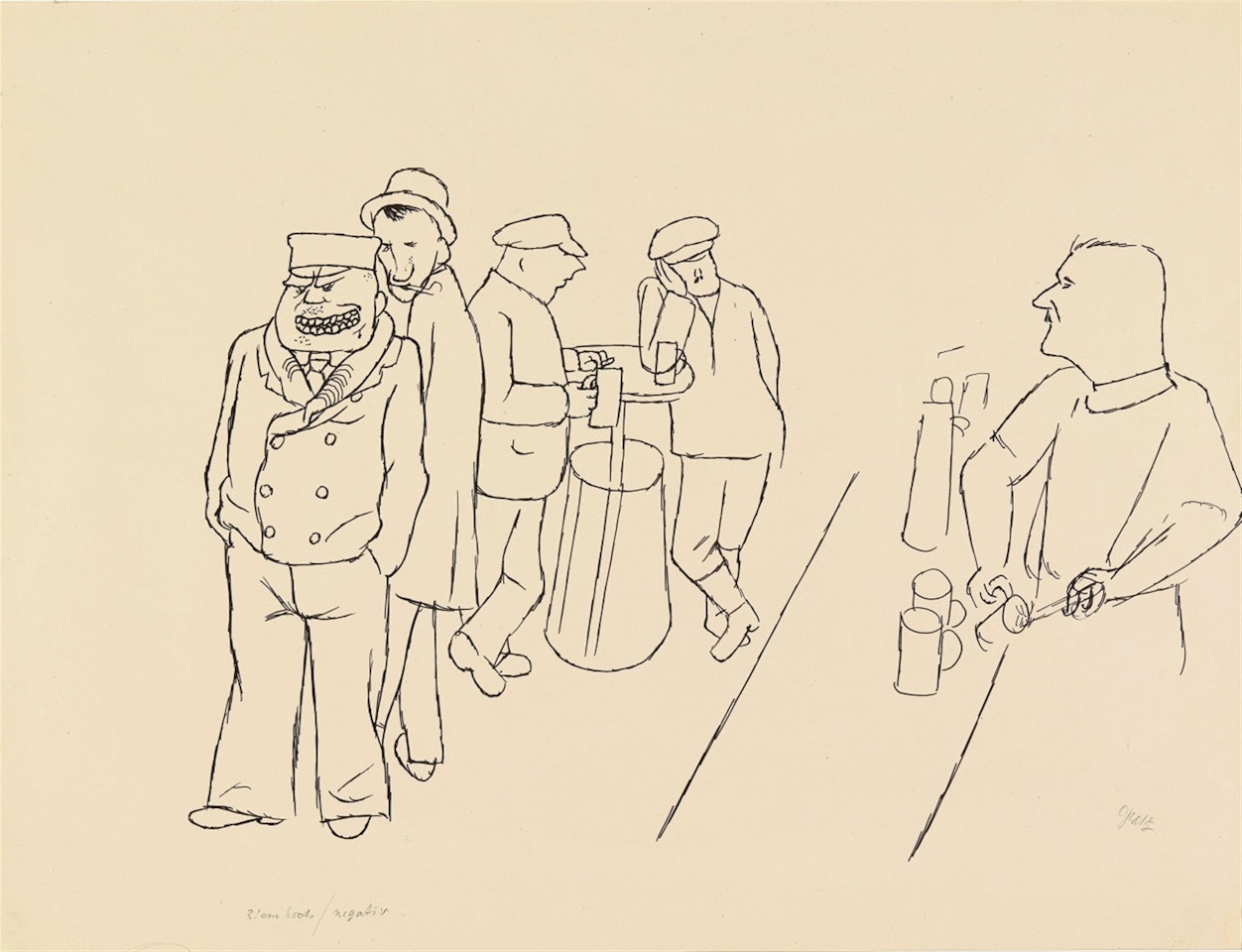 Straßenbar Marseille by George Grosz
