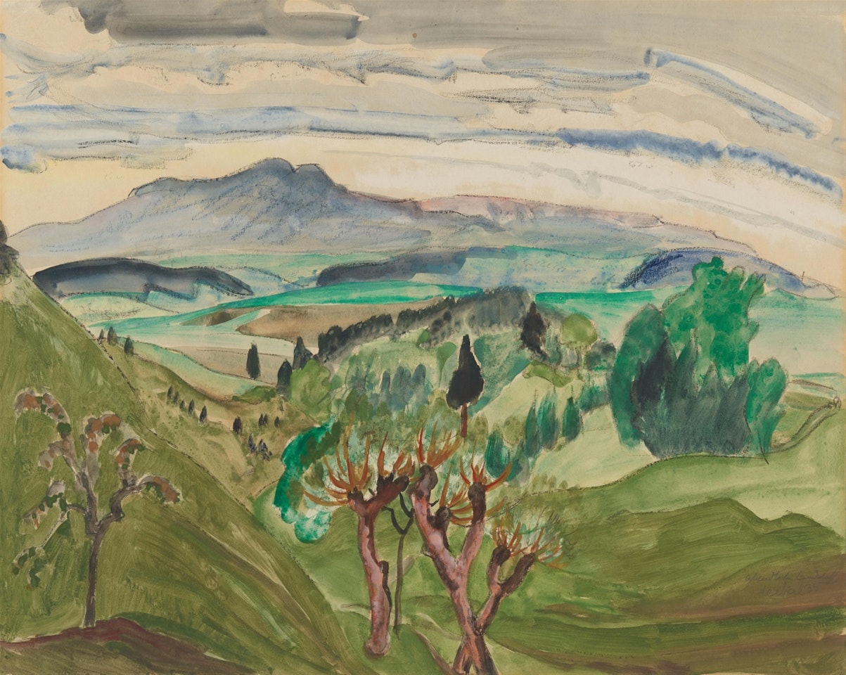 Abendliche Landschaft by Erich Heckel