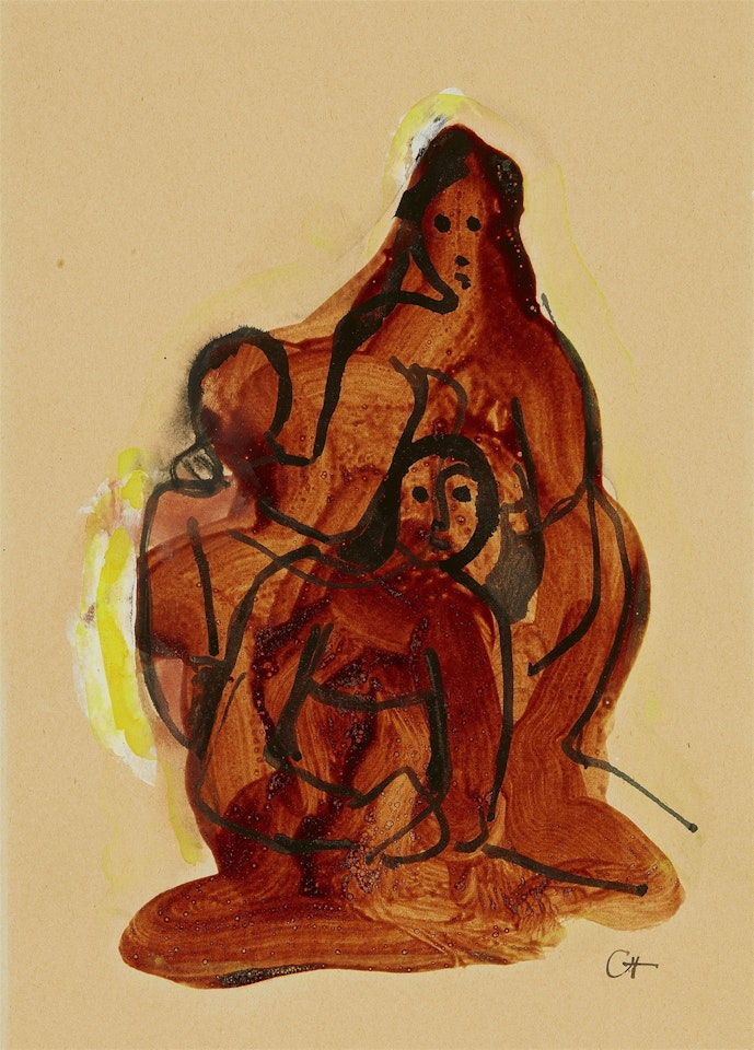 Figurengruppe (Drei hockende Frauen) by Karl Hofer