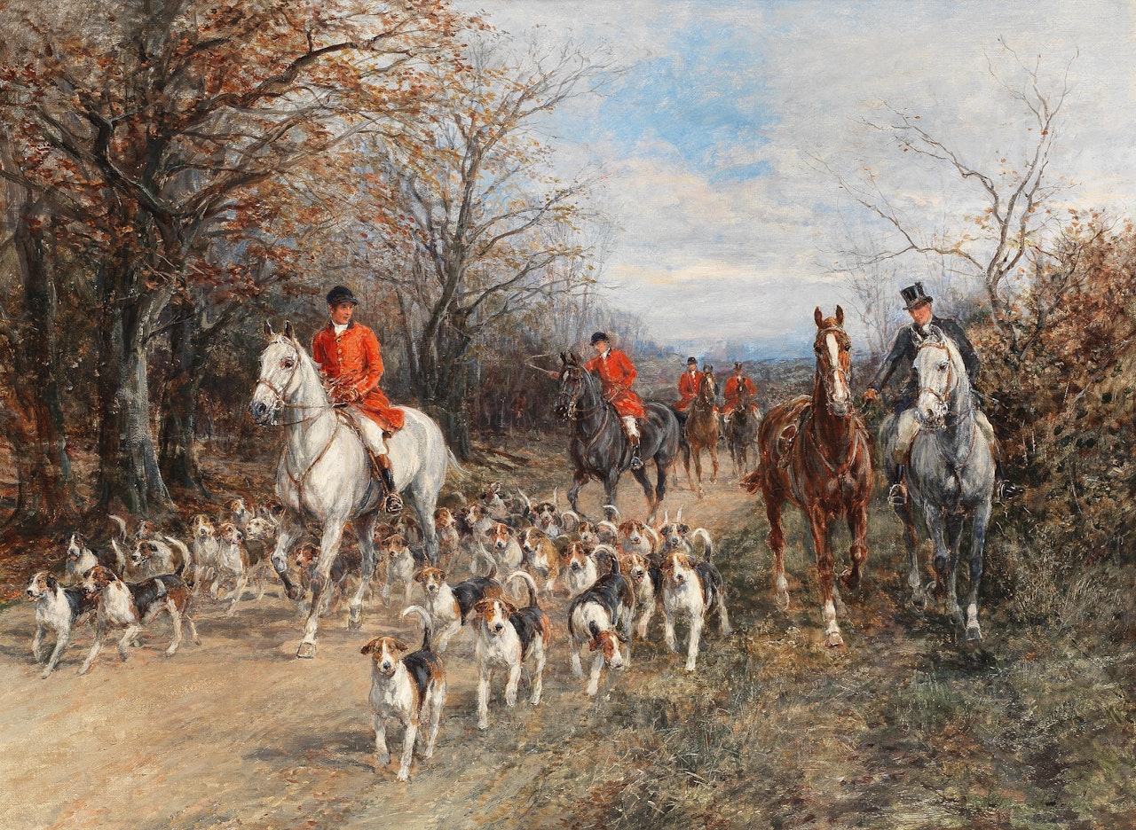 Going to the meet by Heywood Hardy