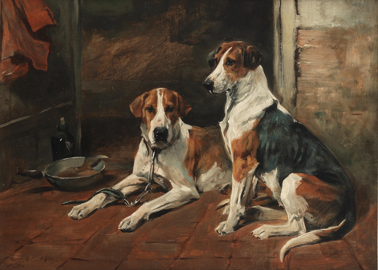Buckhounds at rest by John Emms