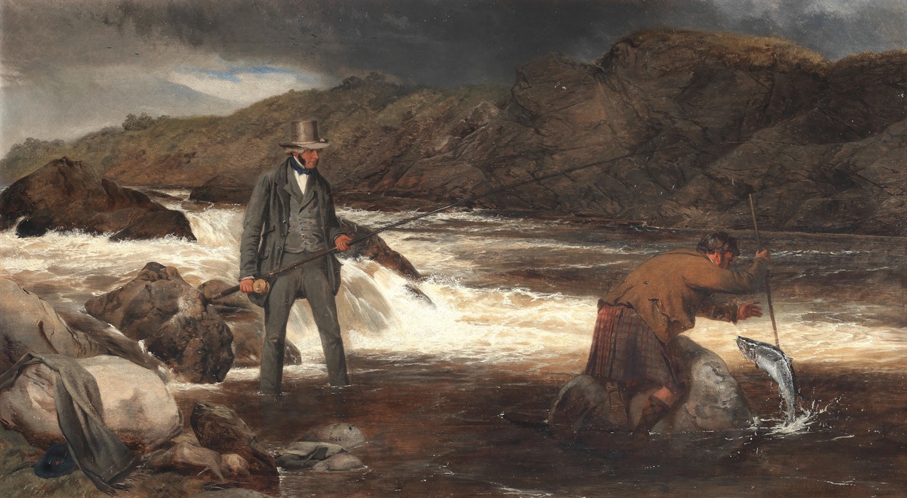 Harrison Blair Fishing on the Spean by Richard Ansdell