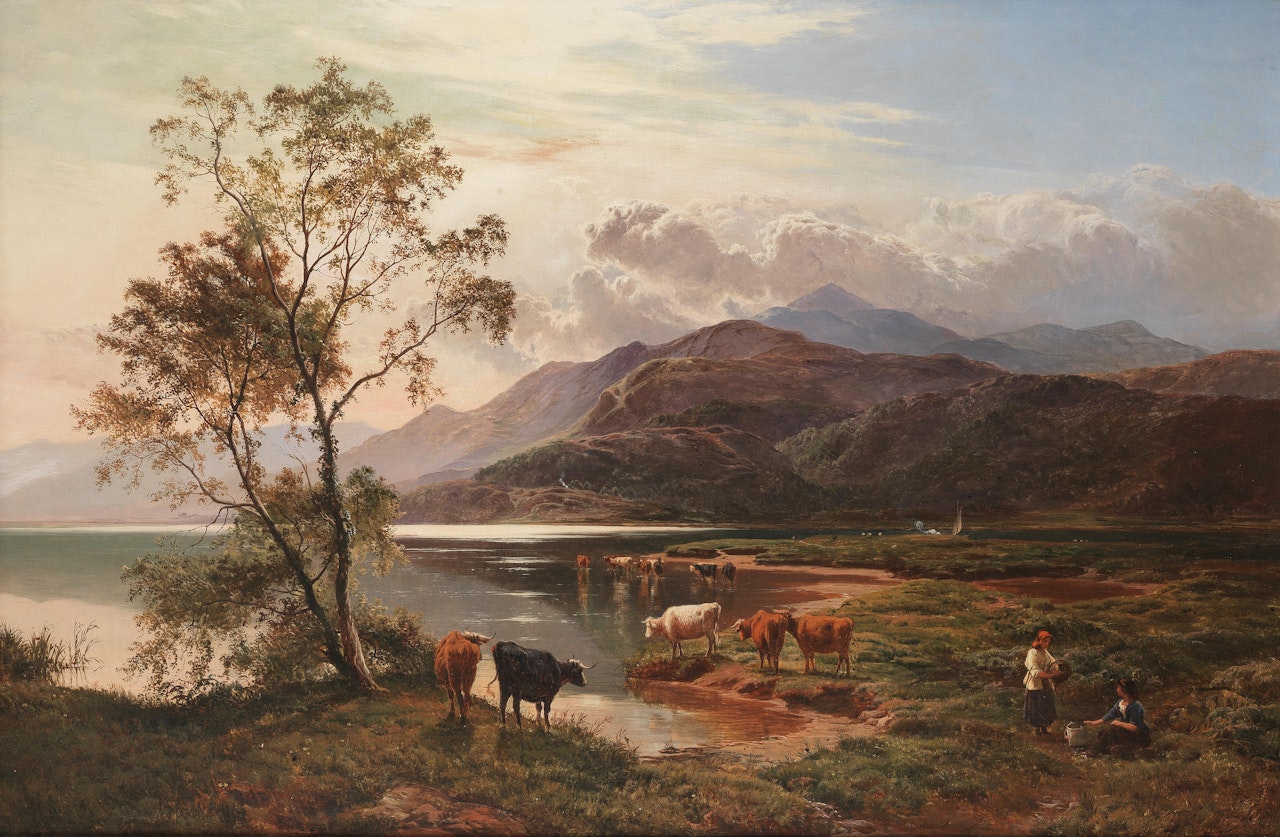 A view near Barmouth, North Wales by Sidney Richard Percy