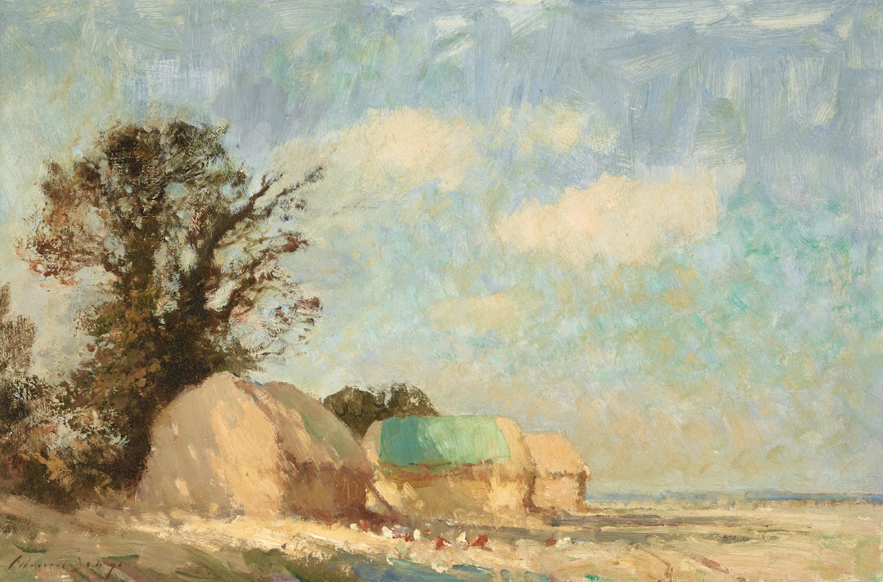 Haystacks at Coldharbour by Edward Seago