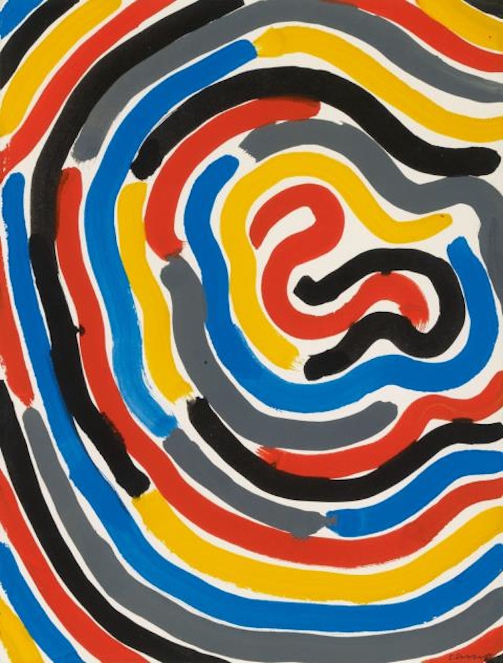 Curvy Brushstrokes by Sol LeWitt