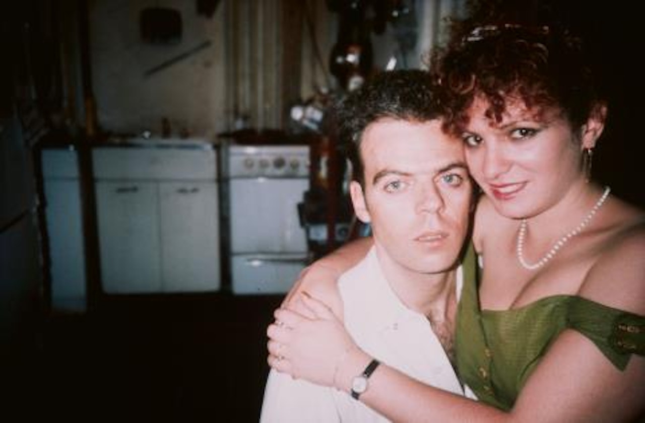 Nan on Brian's lap, Nan's Birthday, New York City by Nan Goldin