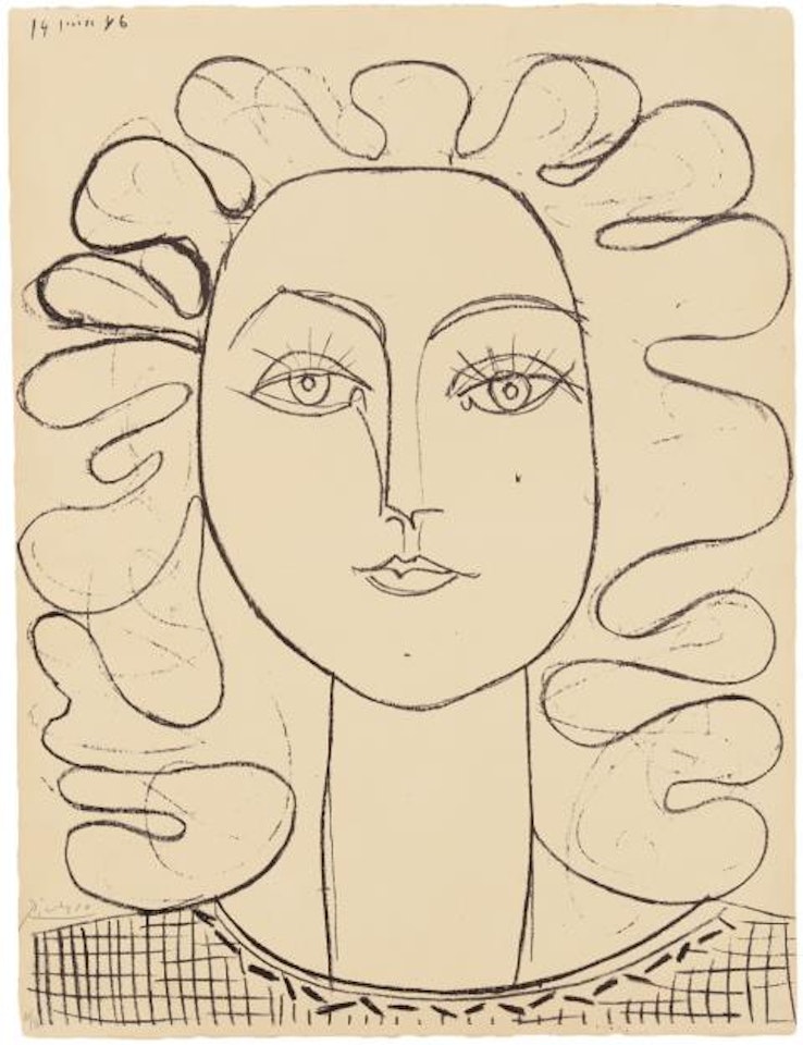 Françoise aux cheveux ondulés by Pablo Picasso