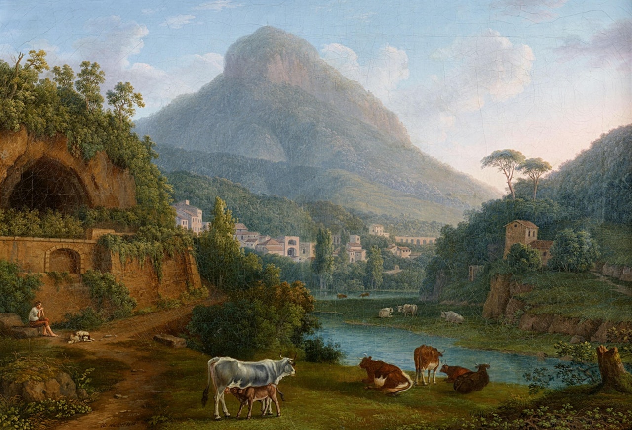 View of Molina in the La Cava Valley and the Monte San Liberatore by Jacob Philipp Hackert