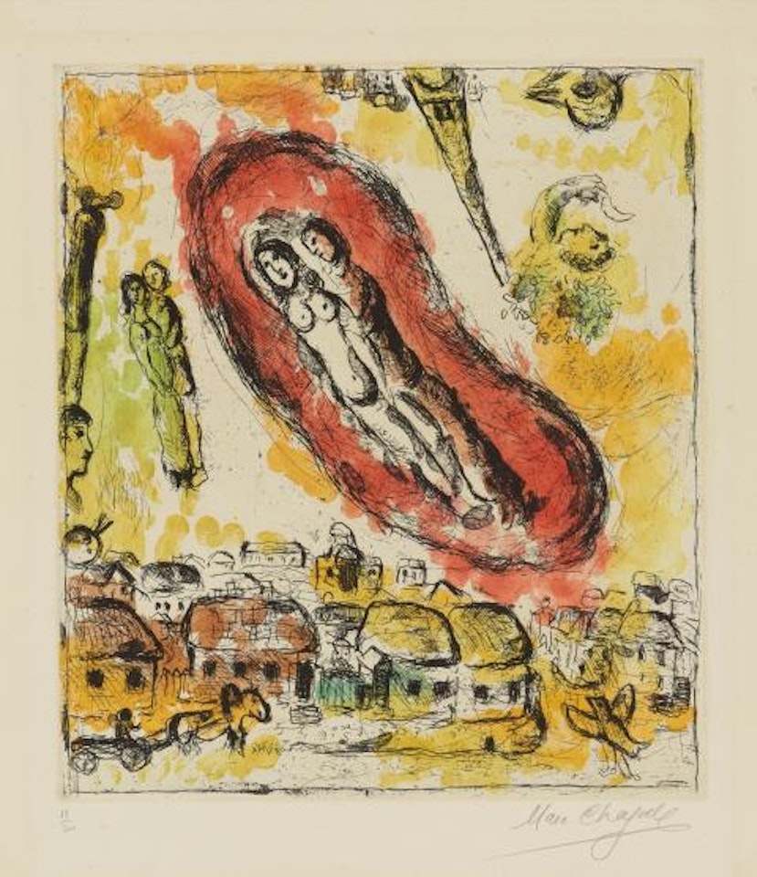 The cloud for lovers by Marc Chagall