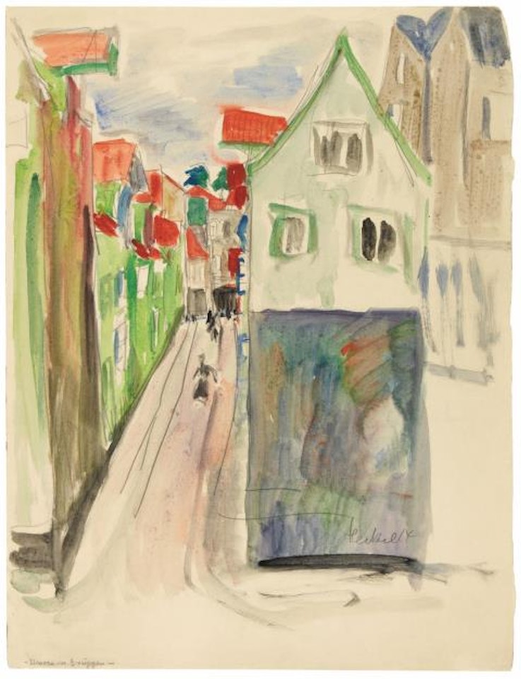 Street in Brüggen by Erich Heckel