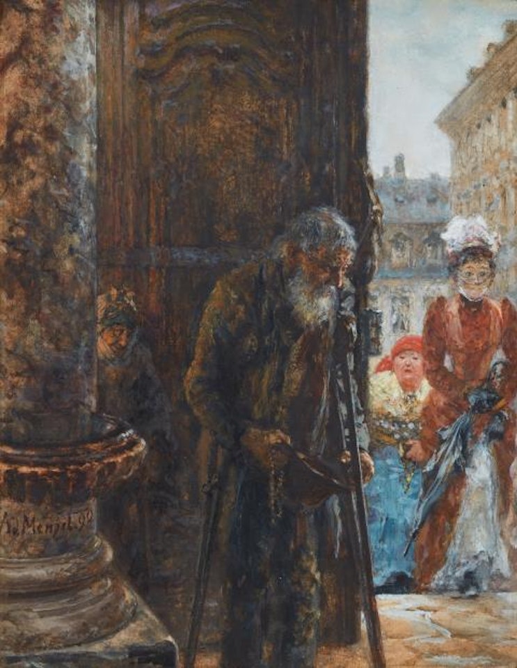 By the Church by Adolph Menzel