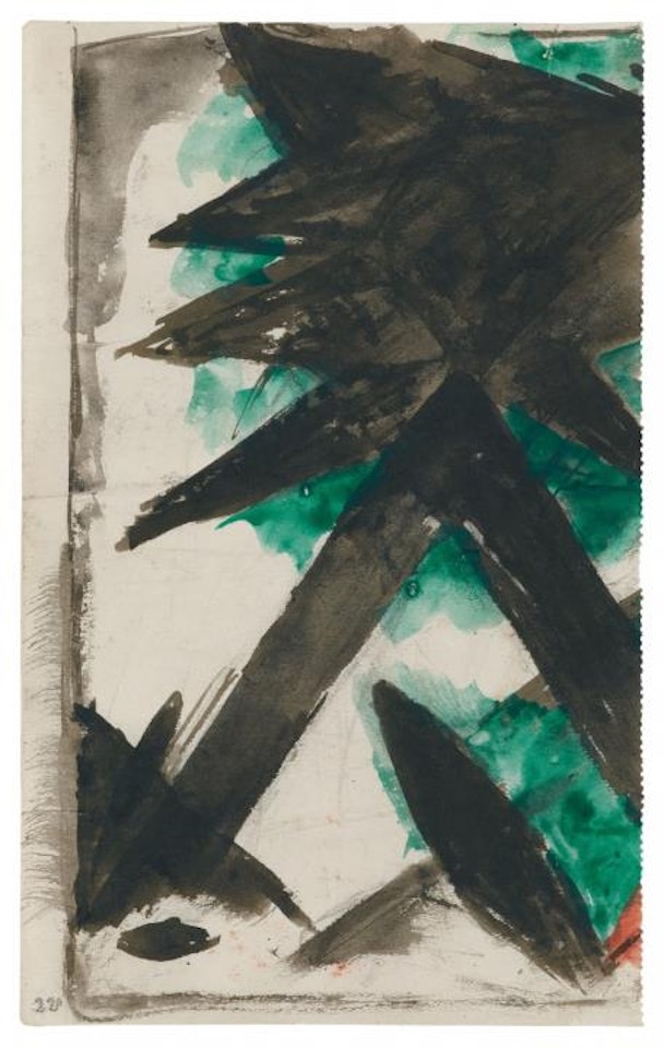  Abstract tree study by Franz Marc