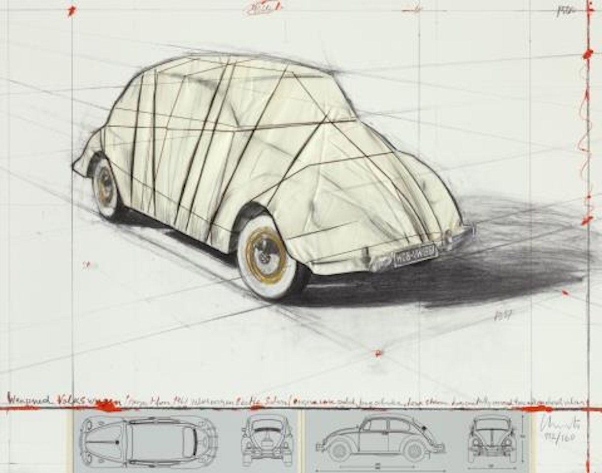 Wrapped Volkswagen, Project for 1961 Volkswagen Beetle Saloon by Christo
